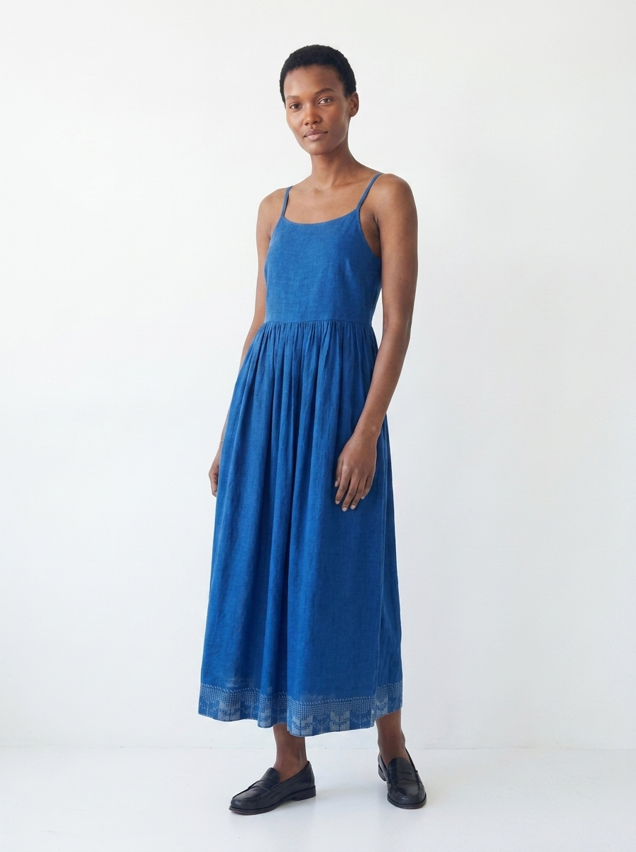 cobalt blue midi dress Faithfull THE Brand Cobalt Marcella Midi Dress Cobalt / L
