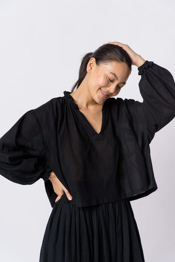 Black cotton flared top, sustainable women's clothing, sustainable women's fashion, organic clothing, organic cotton ladies clothing, cotton com clothing, cotton dress clothes, organic women's clothing, women's cotton clothing brands, minimal clothing brands, minimalist clothing shop