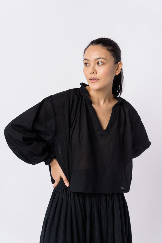 Black cotton flared top, sustainable women's clothing, sustainable women's fashion, organic clothing, organic cotton ladies clothing, cotton com clothing, cotton dress clothes, organic women's clothing, women's cotton clothing brands, minimal clothing brands, minimalist clothing shop