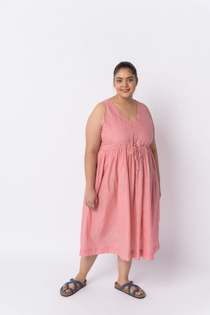 Blush pink front tie-up dress, where to buy high quality clothes, where to buy nice clothes, organic cotton natural dyes clothing, organic cotton shirts, where to buy quality clothes online, where to buy recycled clothes, organic women's long sleeve, premium women's clothing, what clothing brand are you, what do I need in my wardrobe