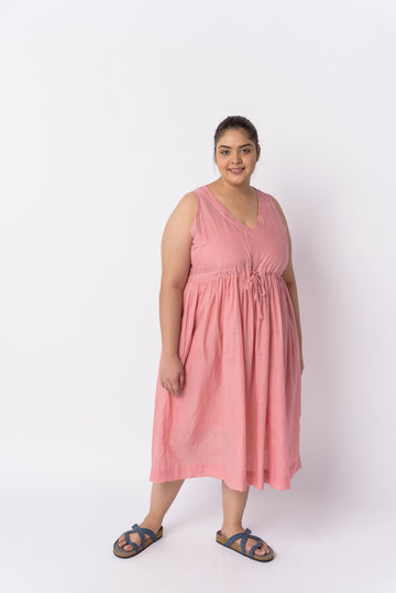 Blush pink front tie-up dress, where to buy high quality clothes, where to buy nice clothes, organic cotton natural dyes clothing, organic cotton shirts, where to buy quality clothes online, where to buy recycled clothes, organic women's long sleeve, premium women's clothing, what clothing brand are you, what do I need in my wardrobe