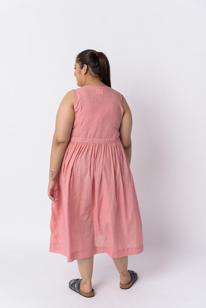 Blush pink front tie-up dress, where to buy high quality clothes, where to buy nice clothes, organic cotton natural dyes clothing, organic cotton shirts, where to buy quality clothes online, where to buy recycled clothes, organic women's long sleeve, premium women's clothing, what clothing brand are you, what do I need in my wardrobe