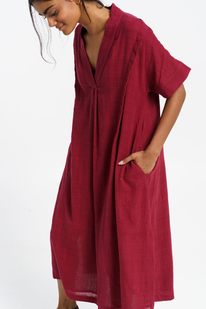 Deep wine organic cotton long dress, most sustainable clothing brands, popular sustainable clothing brands, organic cotton clothing, organic women's clothing, cotton all clothing store, women's cotton clothing online, women's cotton clothing store, organic cotton women's clothing, black minimalist clothing, minimalist clothing designers