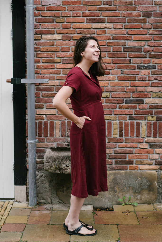 Plum wine fit and flare dress, popular brands that are ethical, responsible brands clothing, organic shirt store, organic vegan clothing brands, all cotton workout clothes, all in one clothes for adults, organic women's clothing, women's cotton clothing brands, best shoes for minimalist wardrobe, business casual minimalist