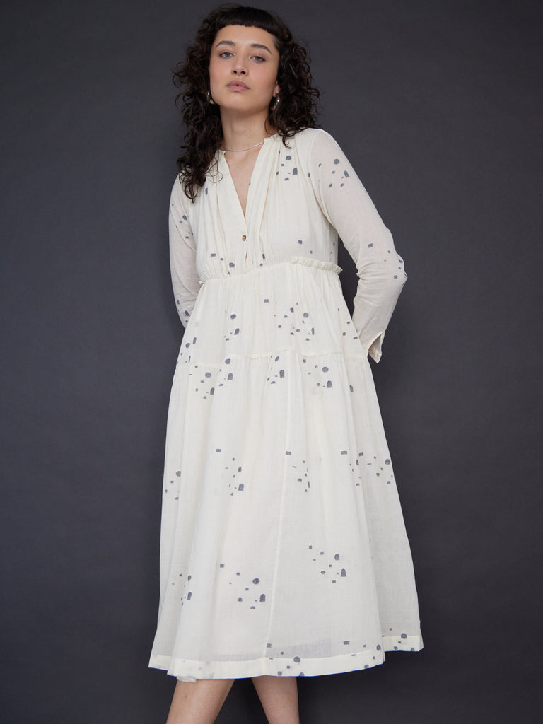 Scattering Weave Ruffle tiered Maxi, sustainably produced clothing, sustainably sourced clothing brands, womens organic clothing, 100 organic cotton pants, ladies cotton clothing, shop cotton clothing, 100 cotton women's, women's organic clothing, minimalist clothing style, minimalist outfits women