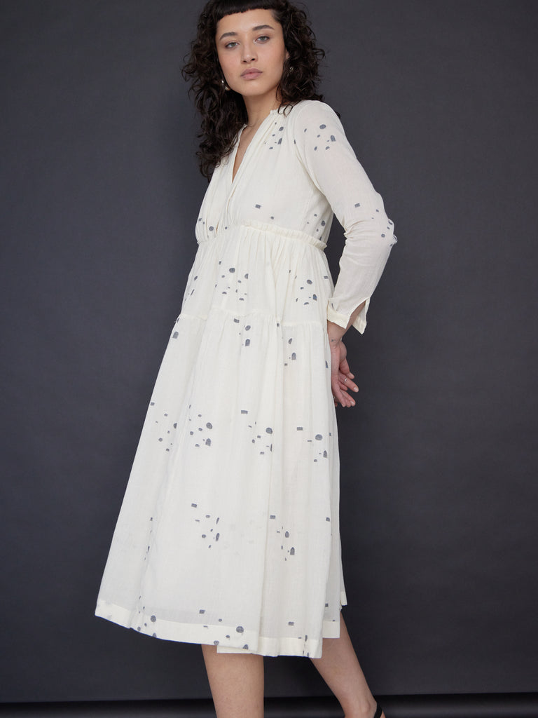 Scattering Weave Ruffle tiered Maxi, sustainably produced clothing, sustainably sourced clothing brands, womens organic clothing, 100 organic cotton pants, ladies cotton clothing, shop cotton clothing, 100 cotton women's, women's organic clothing, minimalist clothing style, minimalist outfits women