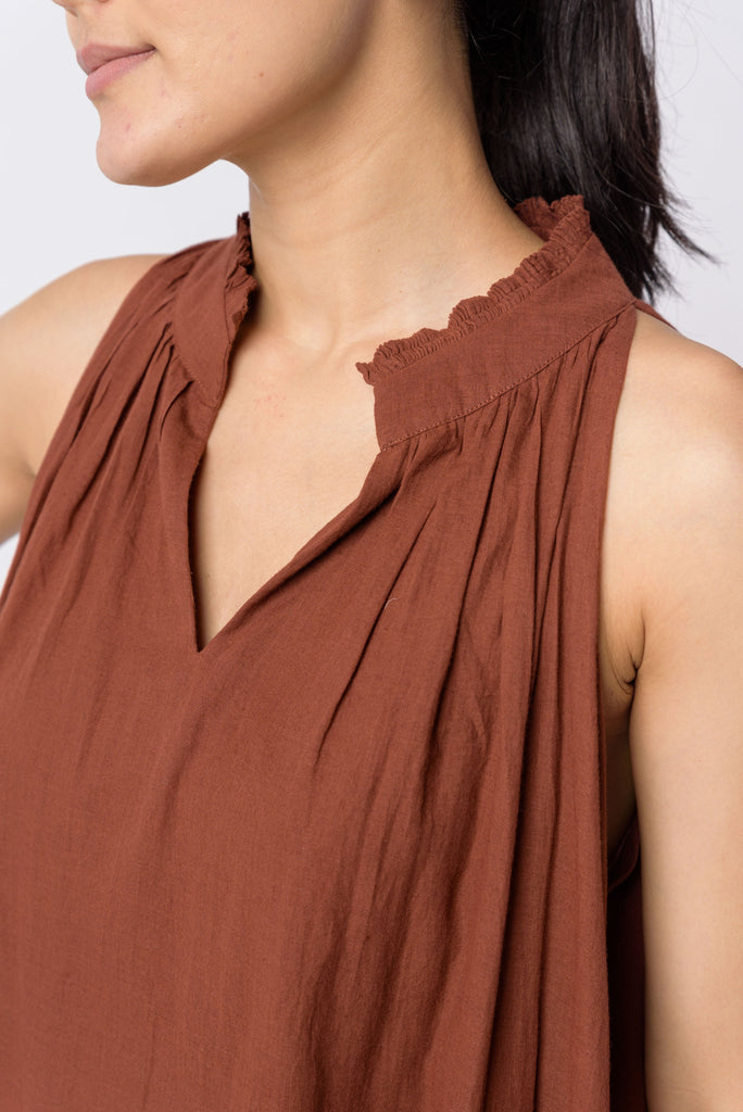 Toasted brown midi dress, sustainable shopping brands, sustainable women's clothing, 100 organic cotton clothing made in India, affordable organic cotton clothing, organic cotton clothing, organic women's clothing, organic cotton sweatpants women's, organic cotton sweatshirt women's, minimalist women's fashion brands, bare minimum clothing